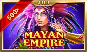 Mayan Empire, JILI Slots, gráficos detalhados, rodadas grátis, alta volatilidade.